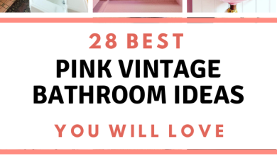 28 Beautiful Pink Vintage Bathroom Ideas You Need To See