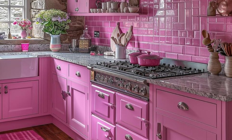 40 Most Beautiful And Unique Pink kitchen Ideas